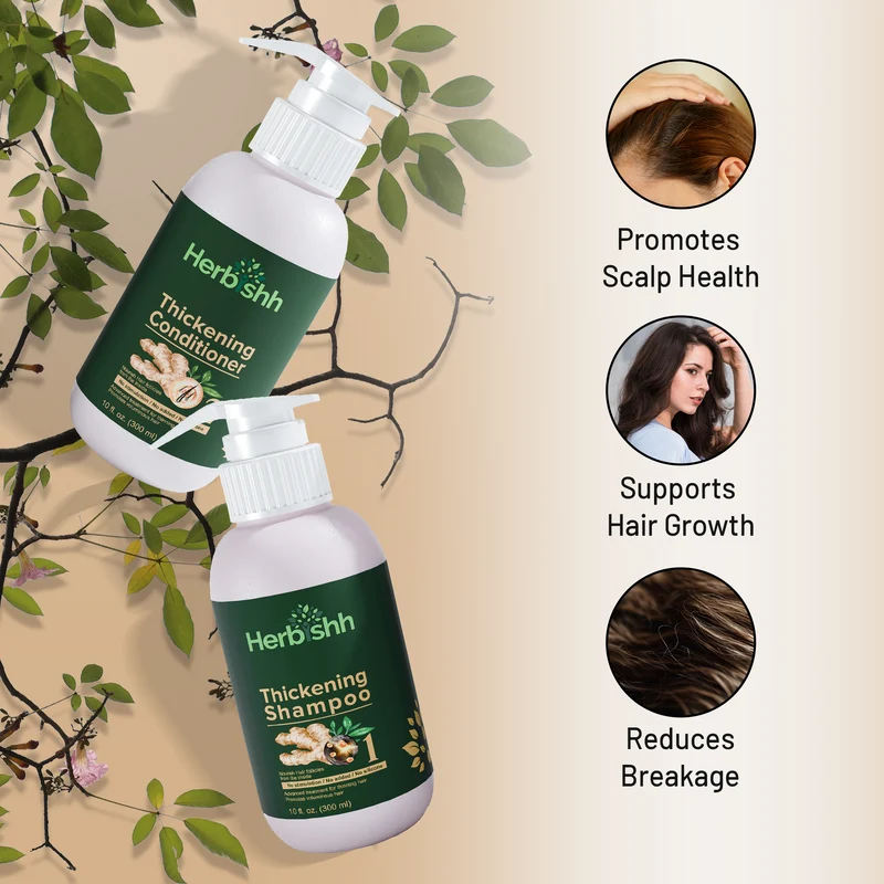 Set aus Shampoo und Spülung zur Haarverdichtung – Herbishh