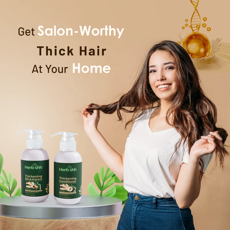 Set aus Shampoo und Spülung zur Haarverdichtung – Herbishh