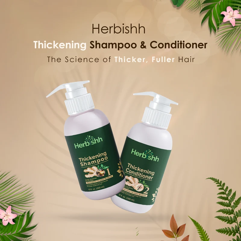 Set aus Shampoo und Spülung zur Haarverdichtung – Herbishh
