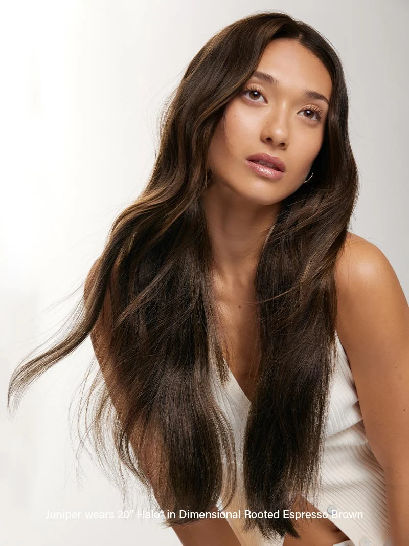 12" Seamless Dimensional Rooted Espresso Brown Clip-Ins (150g)