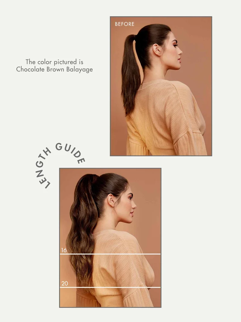 20" Bronde Balayage Ponytail Extension (120g)