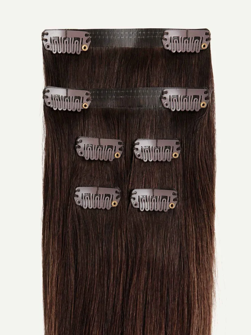 16" Chocolate Brown Balayage Thinning Hair Fill-Ins (80g)