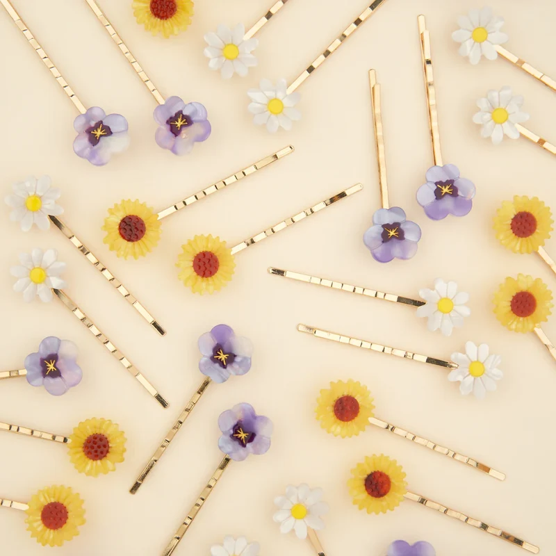 Pansies Bobby Pins