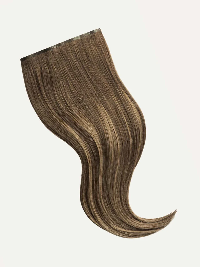 12" Seamless Ash Brown Balayage Clip-Ins (150g)