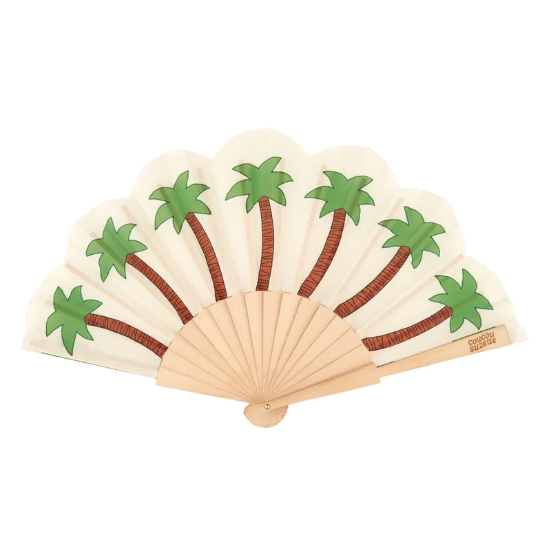 Palm Tree Hand Fan