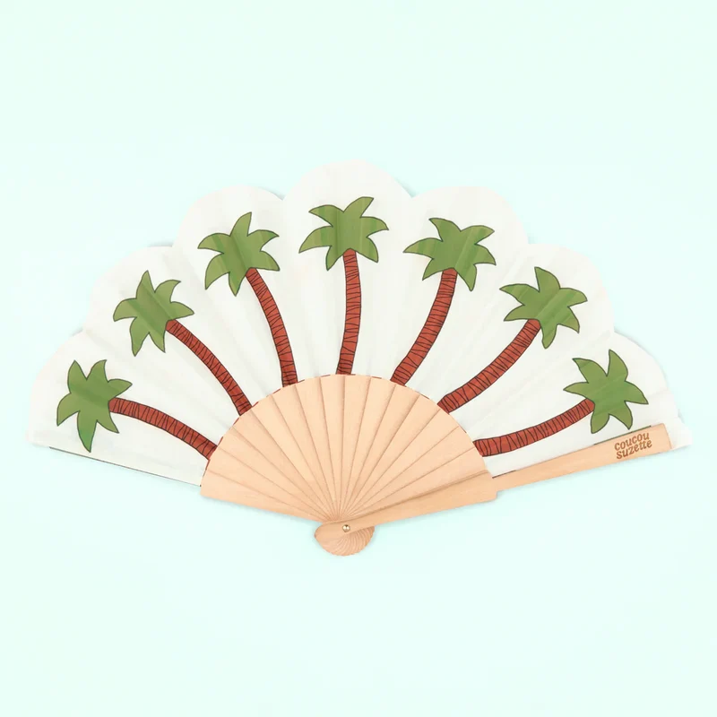 Palm Tree Hand Fan