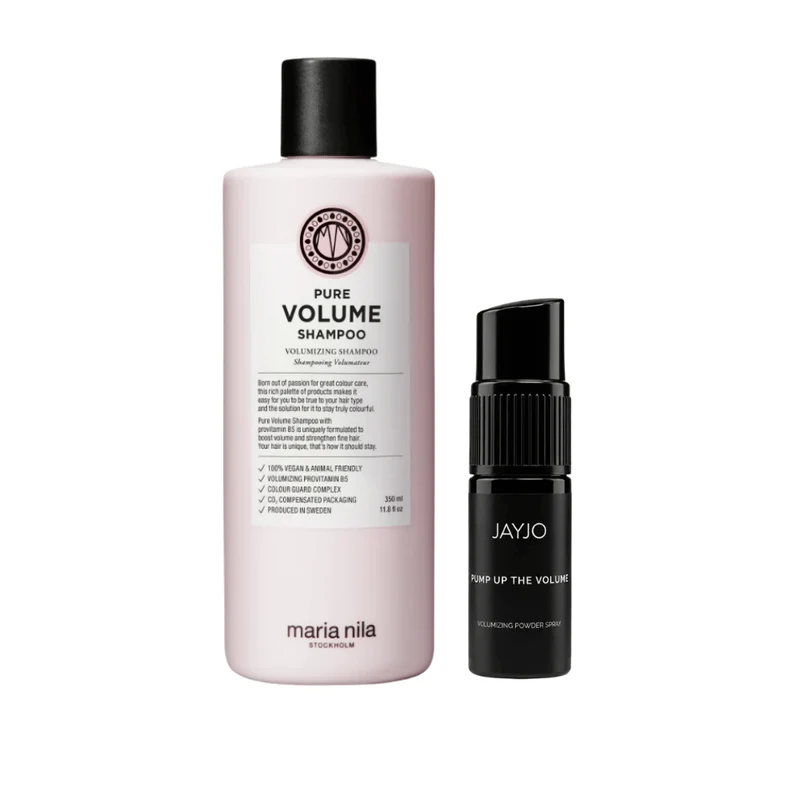 Maria Nila Pure Volume Shampoo + JAYJO Pump Up The Volume Volumizing Powder Spray