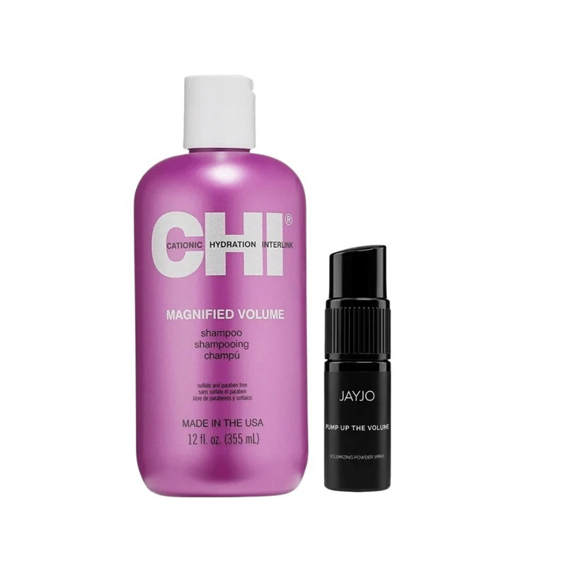 CHI Magnified Volume Shampoo + JAYJO Pump Up The Volume Volumizing Powder Spray