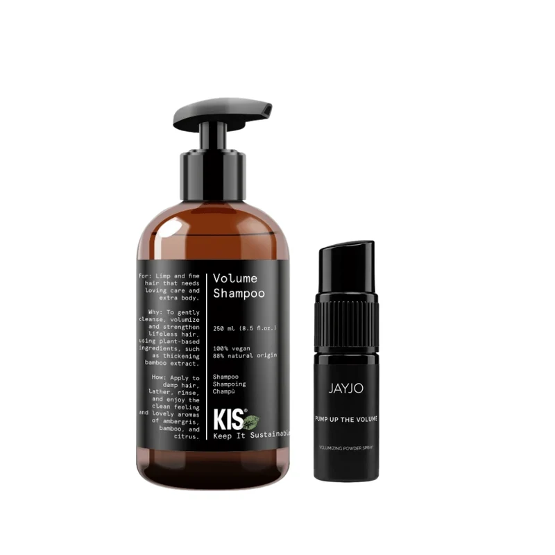 KIS Green Volume Shampoo + JAYJO Pump Up The Volume Volumizing Powder Spray
