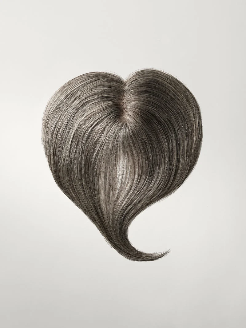 16” Light Gray Seamless & Clip-In Curtain Bangs Bundle (177g)