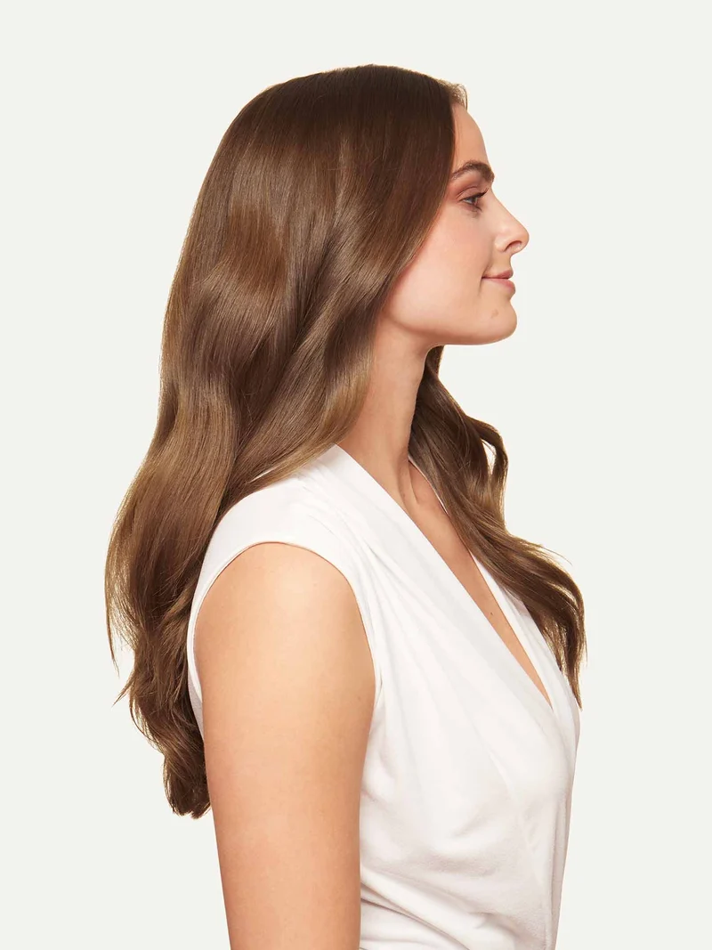 16" Seamless Chestnut Brown Clip-Ins (160g)