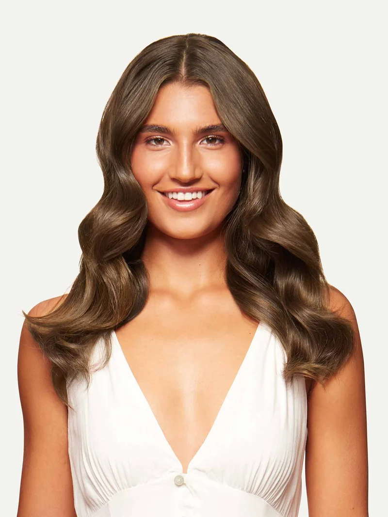 16" Seamless Neutral Brown Clip-Ins (160g)