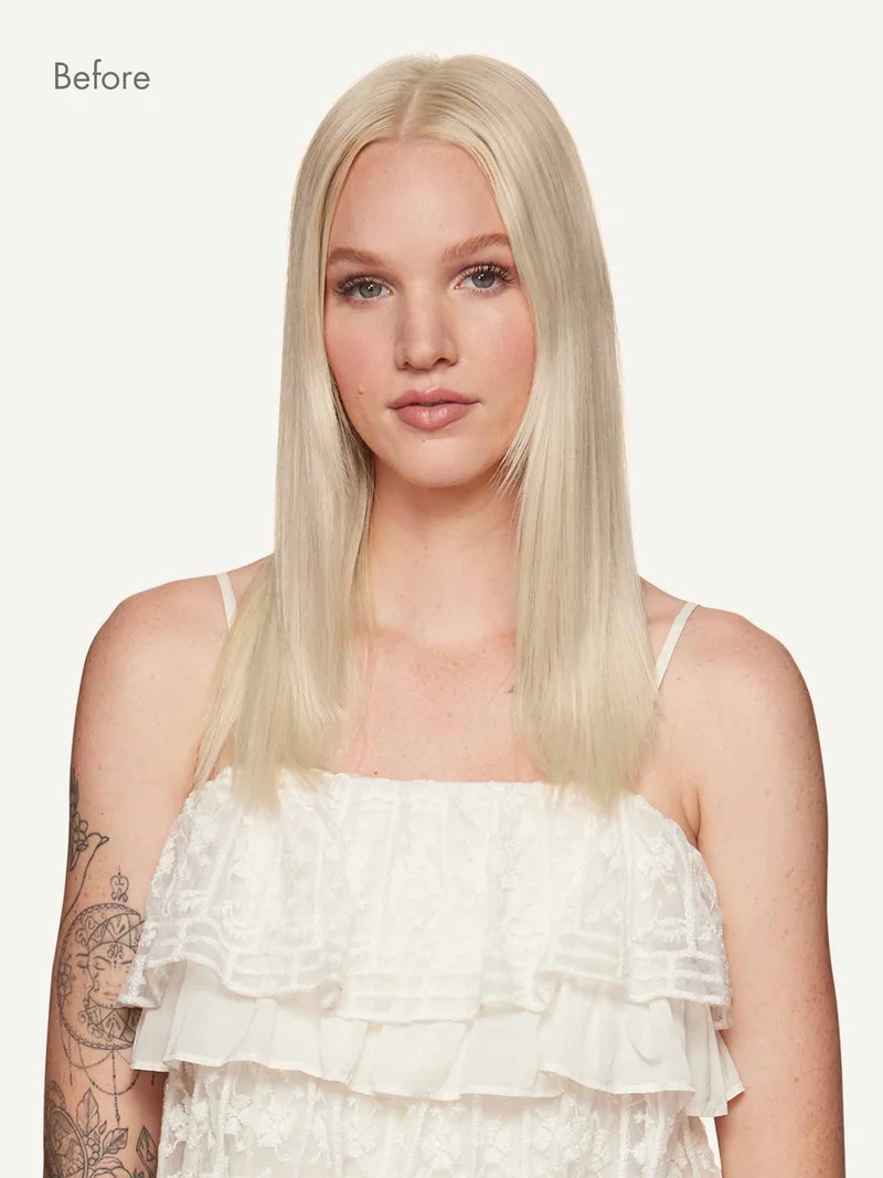 16" Seamless Platinum Blonde Clip-Ins (160g)