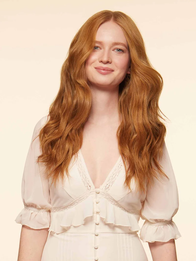 16" Seamless Natural Red Clip-Ins (160g)