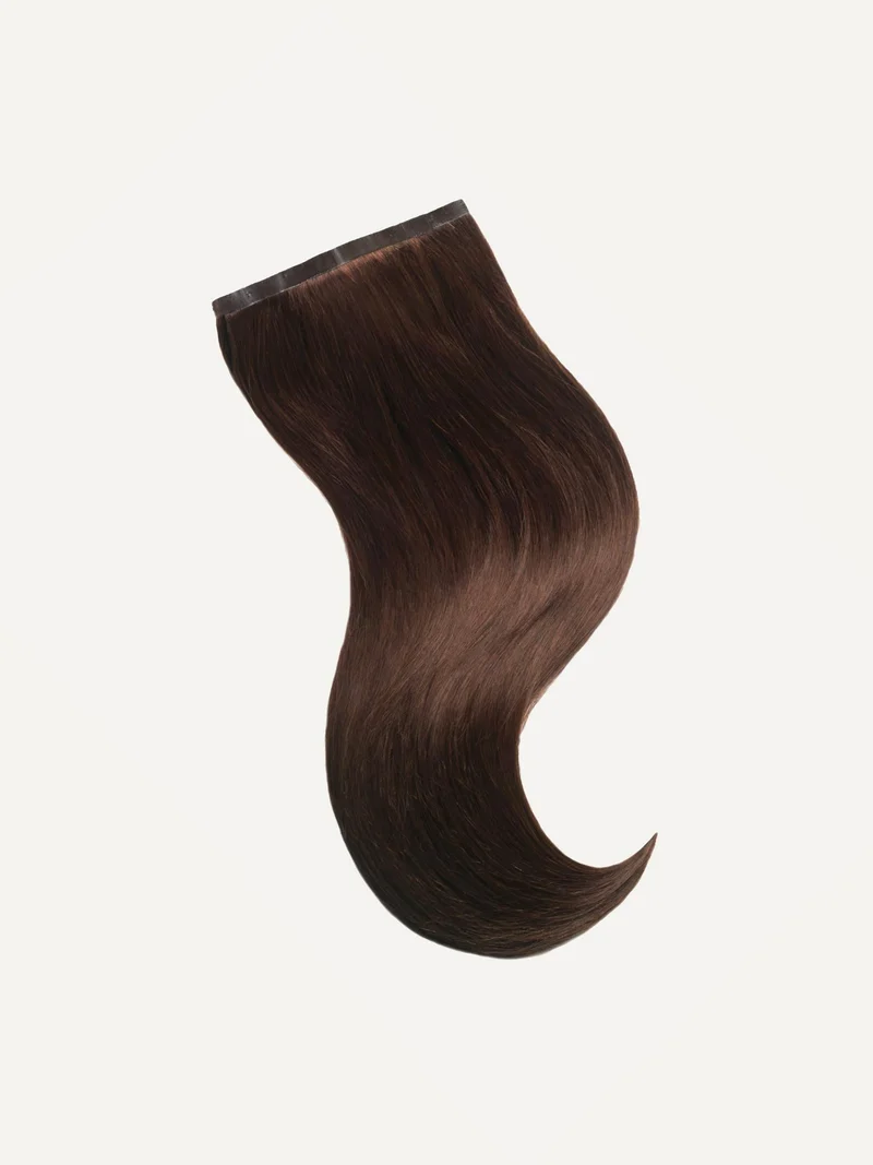 16" Seamless Chocolate Brown Clip-Ins (160g)