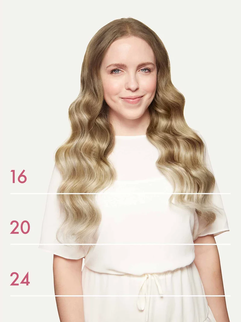 16" Seamless Natural Blonde Balayage Clip-Ins (160g)