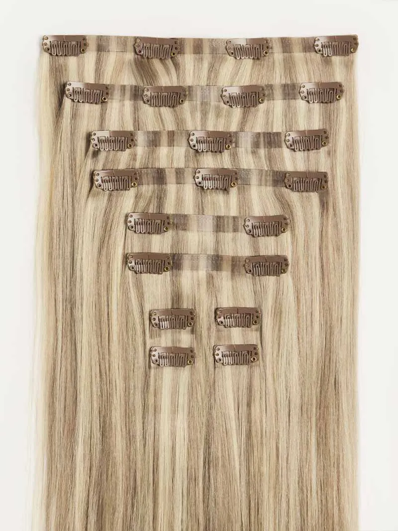 16" Seamless Dimensional Cream Blonde Clip-Ins (160g)