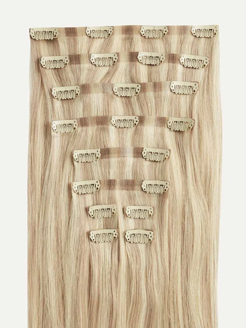 24" Seamless Dimensional Beige Blonde Clip-Ins (240g)