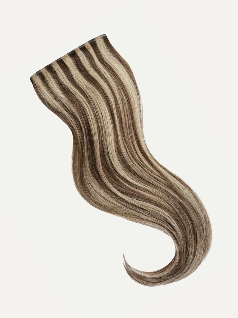 24" Seamless Ash Brown Highlights Clip-Ins (240g)