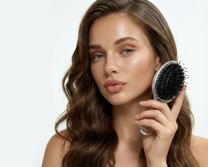 Mini Boar Bristle Hairbrush No.1