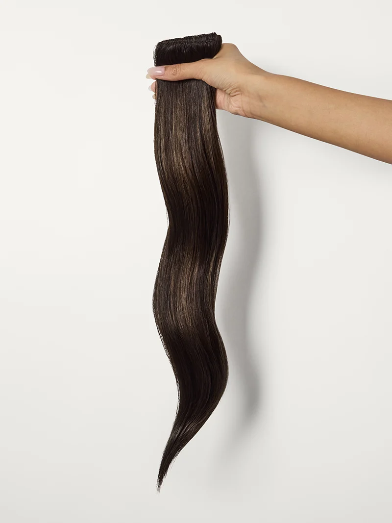 20" Mocha Brown Scalp Hair Fill-Ins & Seamless Clip-Ins Bundle (230g)