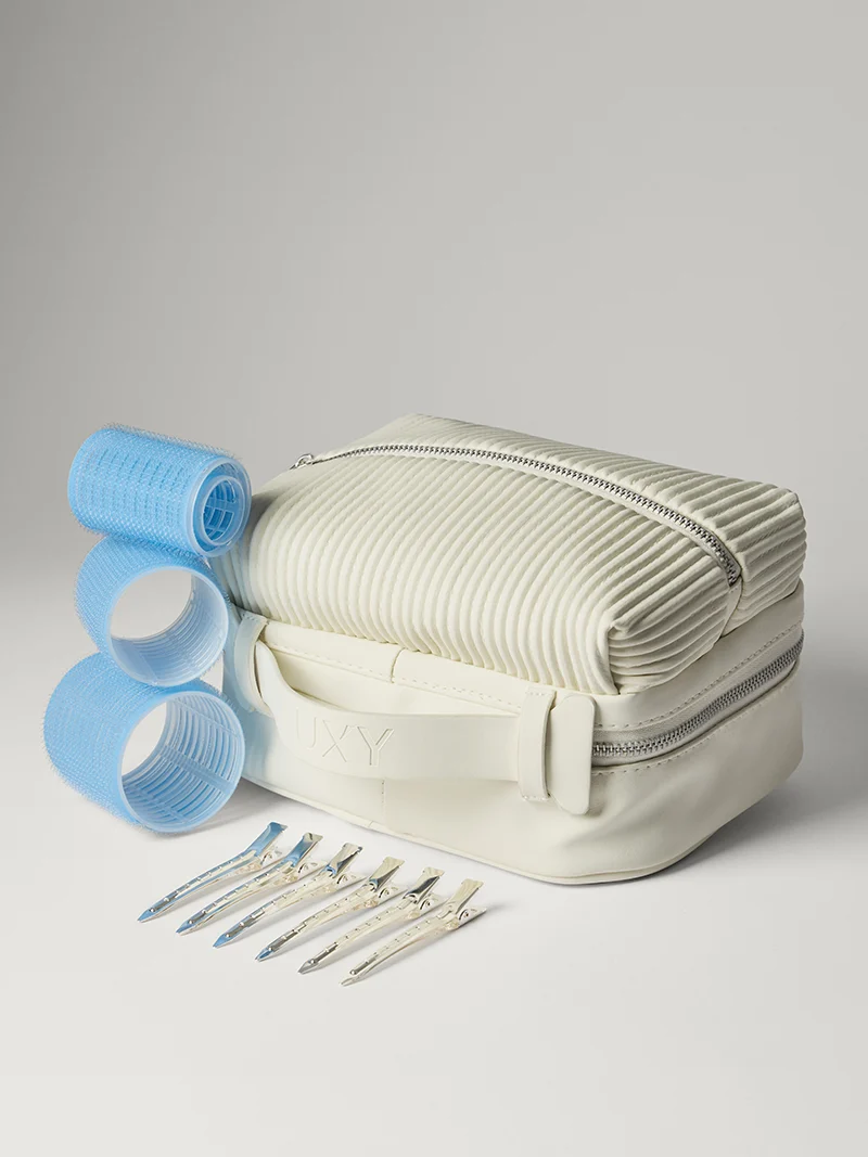 Luxy Velcro Hair Rollers (24 Velcro Rollers, 24 Hair Clips, Storage Bag)