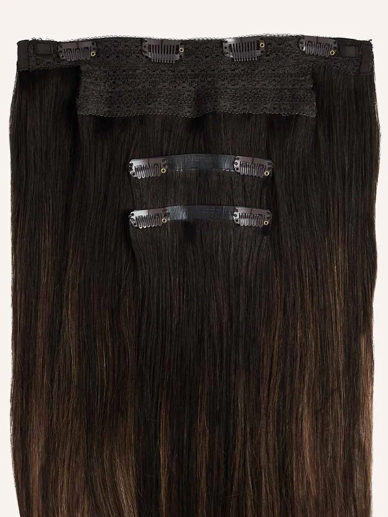 20" Mocha Brown Balayage Halo® Hair Extensions (180g)