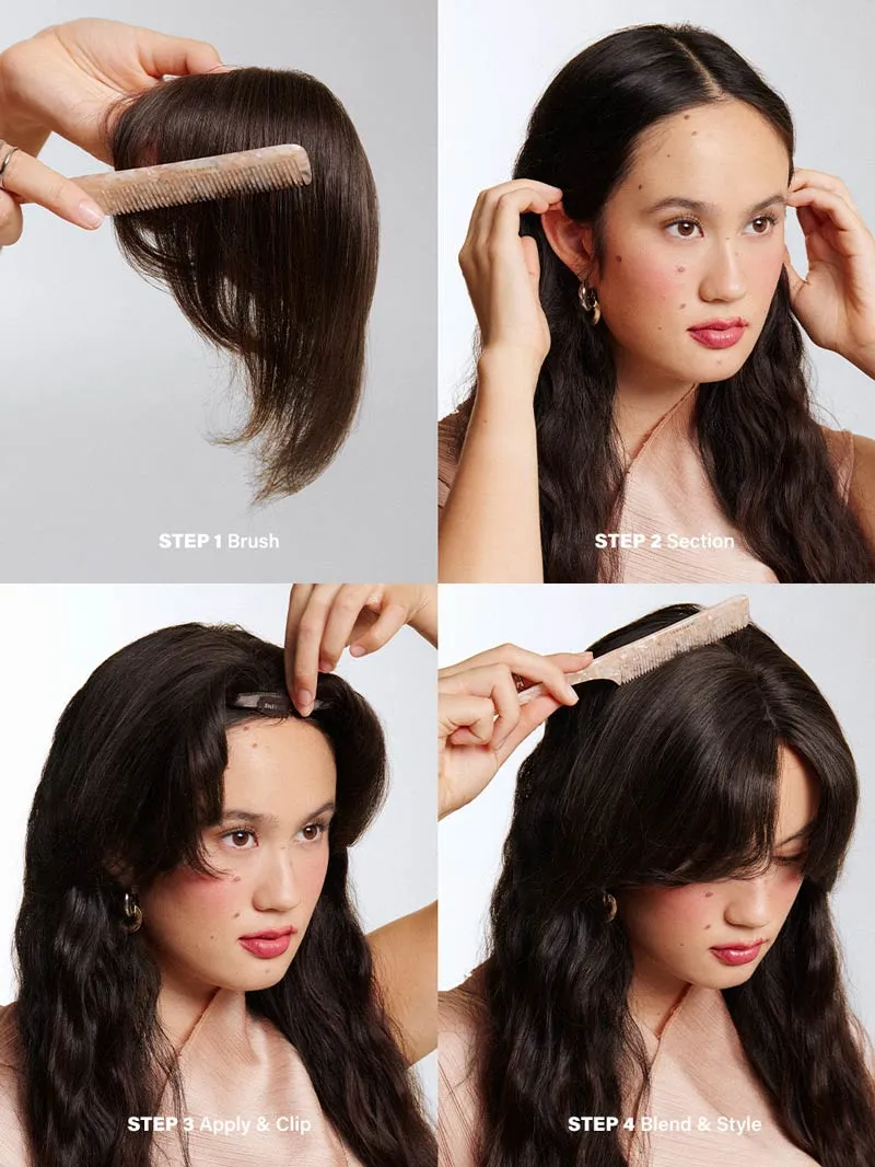 Dirty Blonde Clip-In Curtain Bangs