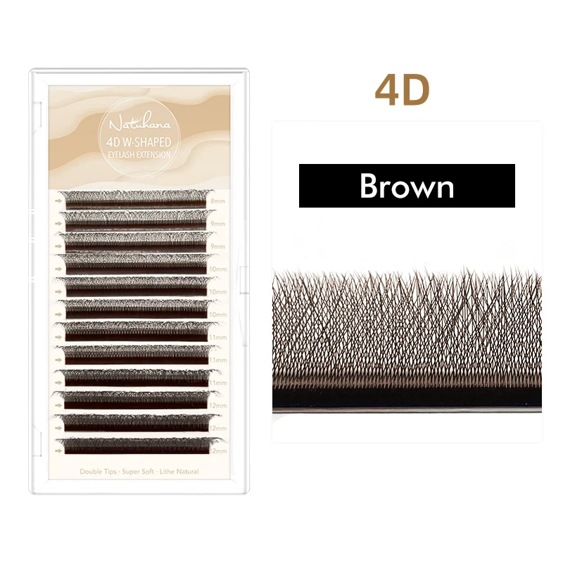 Wimpern mit W-förmigem Schwung, 2D, 3D, 4D, 5D