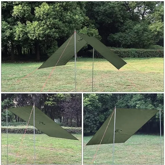 Antipioggia KONUSTEX LAXO PONCHO verde leggero impermeabile antivento