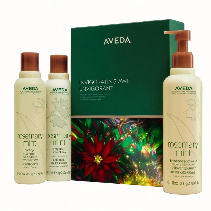 Aveda Holiday Set Invigorating Awe: Rosemary Mint Hair & Body Essentials