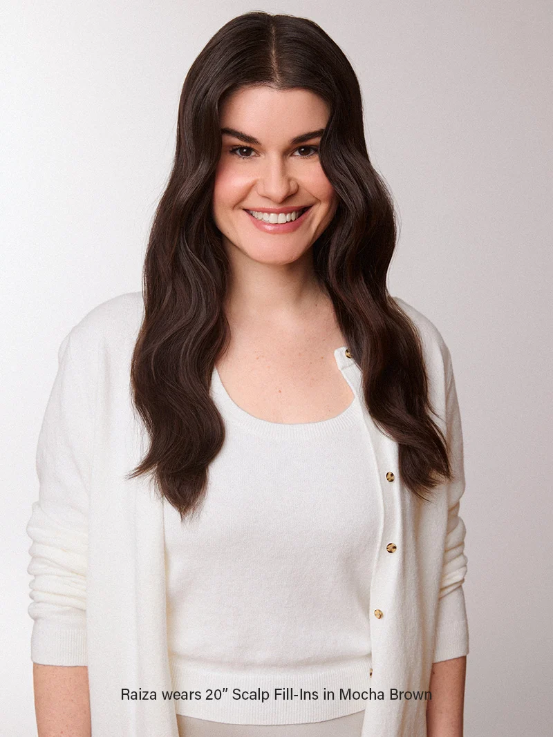 20" Chocolate Brown Scalp Hair Fill-Ins (50g)
