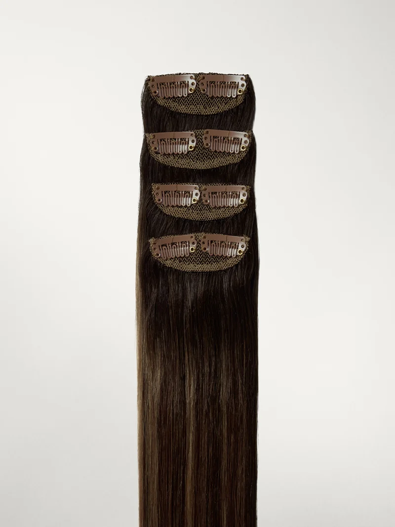 20" Dimensional Rooted Honey Espresso Scalp Hair Fill-Ins (50g)