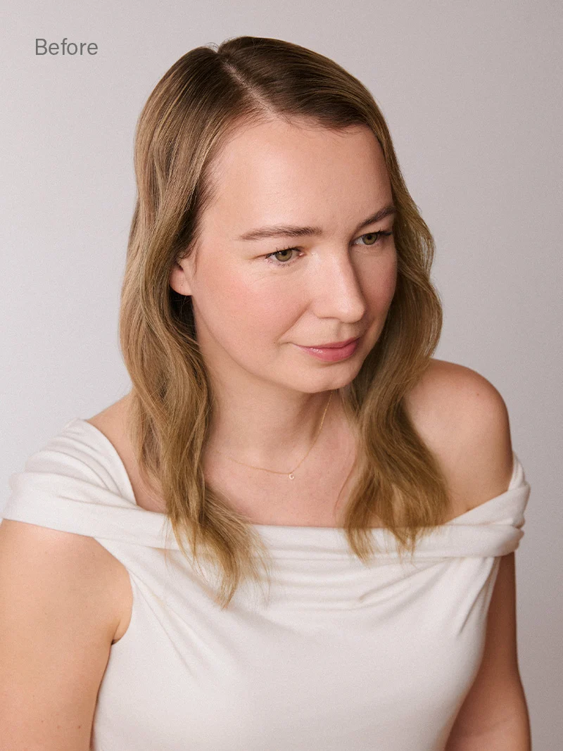 20" Dimensional Rooted Sunkissed Brown Scalp Hair Fill-Ins (50g)