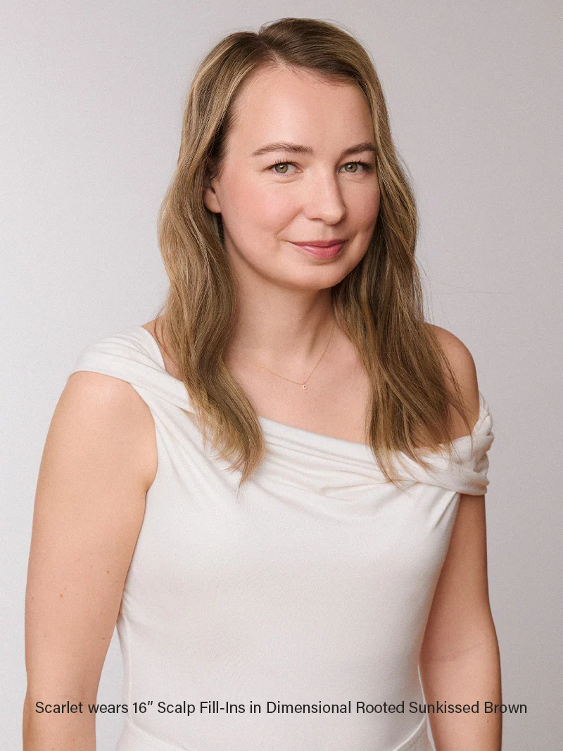 20" Dimensional Cream Blonde Scalp Hair Fill-Ins (50g)