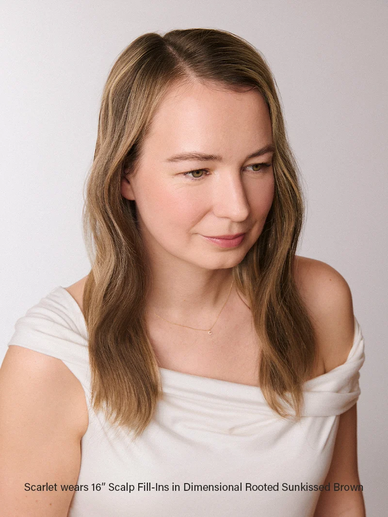 20" Dimensional Cream Blonde Scalp Hair Fill-Ins (50g)