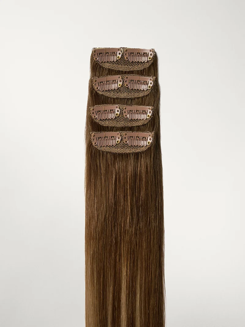 20" Chestnut Brown Balayage Scalp Hair Fill-Ins (50g)