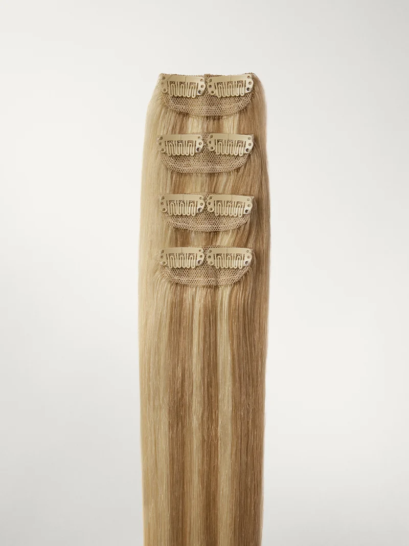 20" Bronde Balayage Scalp Hair Fill-Ins & Seamless Clip-Ins Bundle (230g)