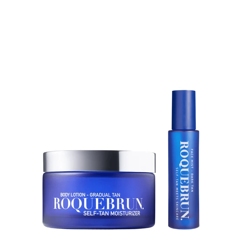 ROQUEBRUN. Gradual Body Lotion + Face Tanning Mist Dark