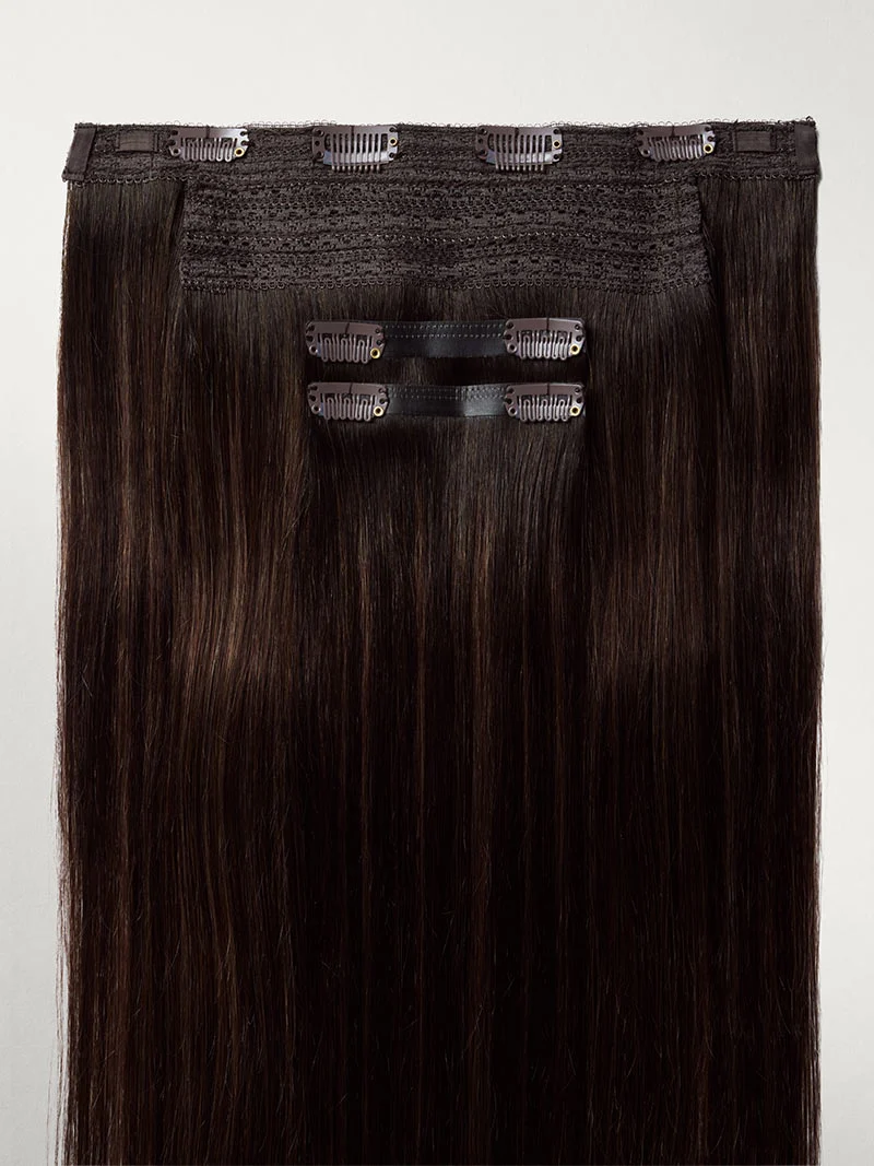 20" Dimensional Rooted Espresso Brown Halo® Hair Extensions (180g)