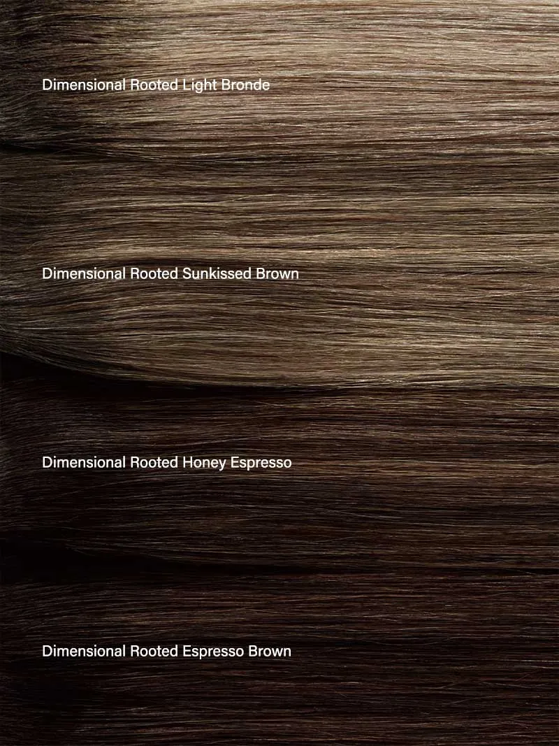 20" Dimensional Rooted Espresso Brown Halo® Hair Extensions (180g)