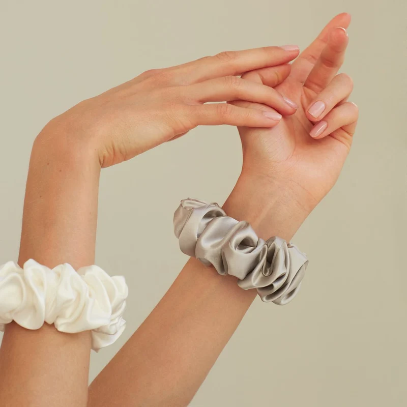 Silk Scrunchie Set - 3 x Größe M