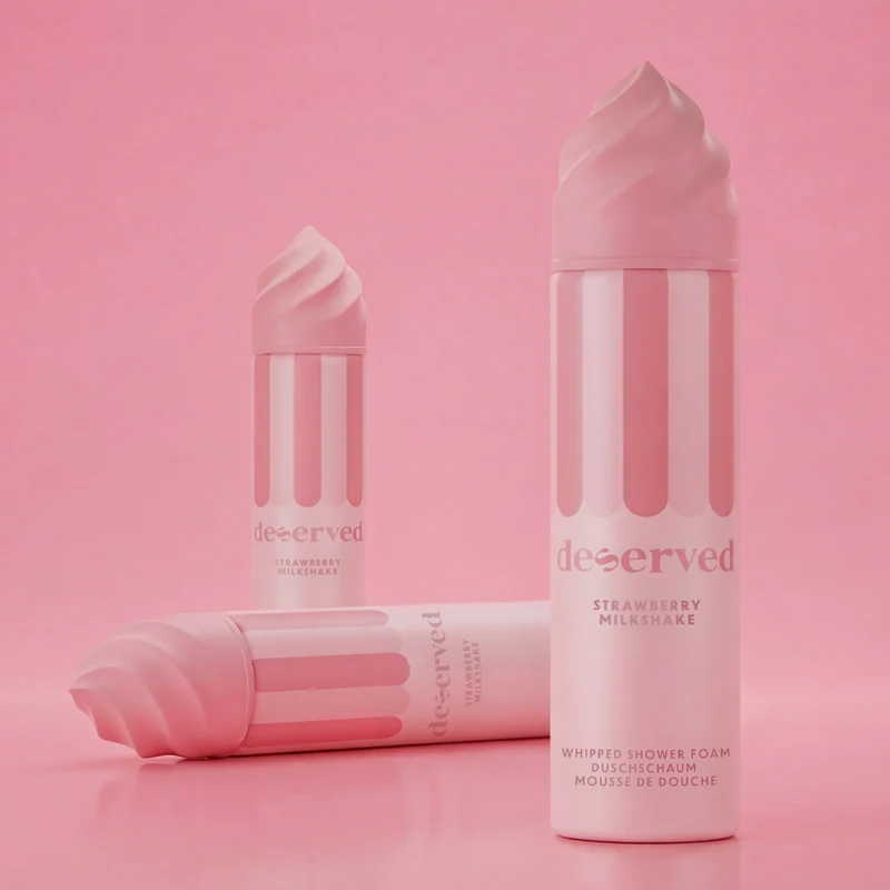 Deserved Strawberry Milkshake Whipped Shower Foam 250ml