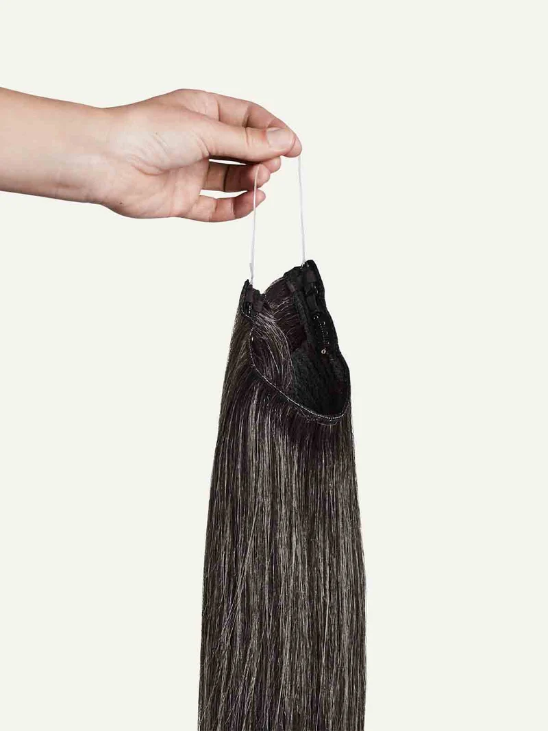 20" Dark Gray Halo® Hair Extensions (180g)