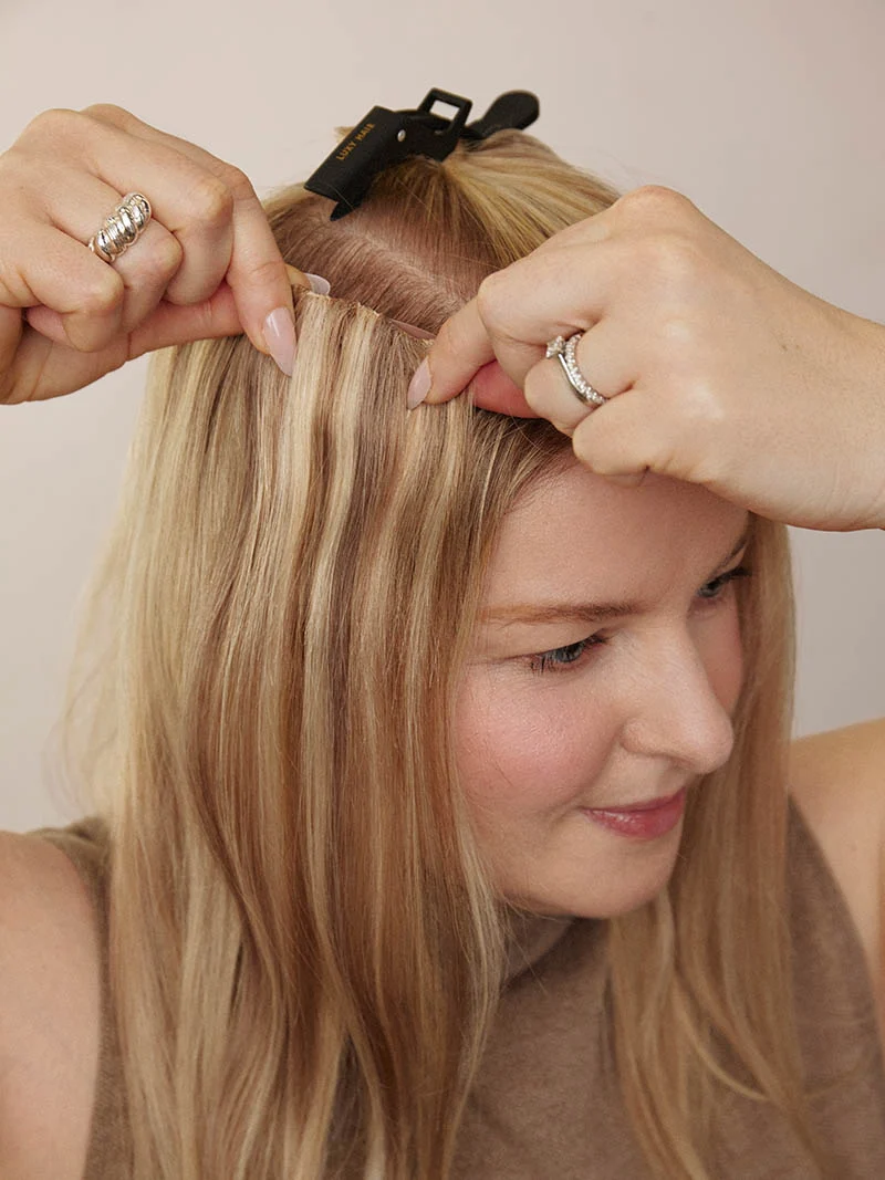 12" Dimensional Beige Blonde Scalp Hair Fill-Ins (30g)