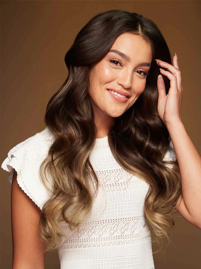 20" Classic Dark Brown Balayage Clip-Ins (160g)