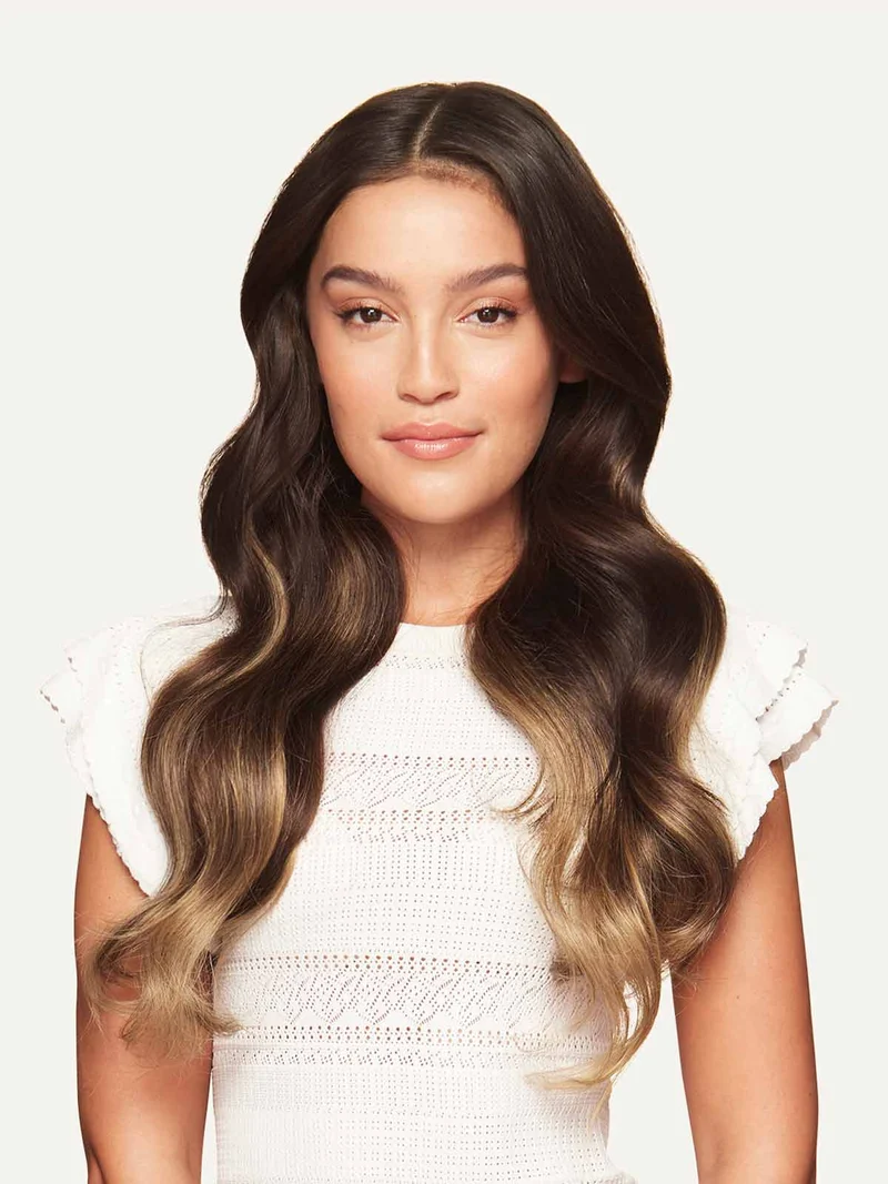 20" Classic Dark Brown Balayage Clip-Ins (160g)