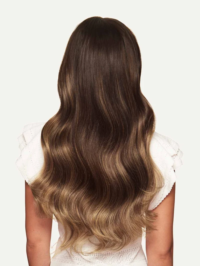 20" Classic Dark Brown Balayage Clip-Ins (160g)
