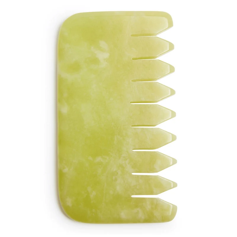 White Lotus Genuine Jade Crystal Comb