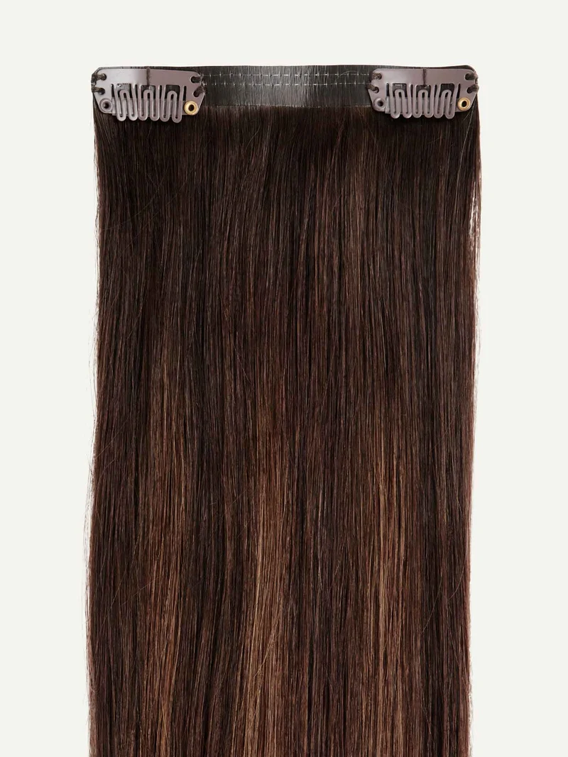 20" Chocolate Brown Balayage Thinning Hair Fill-Ins (95g)